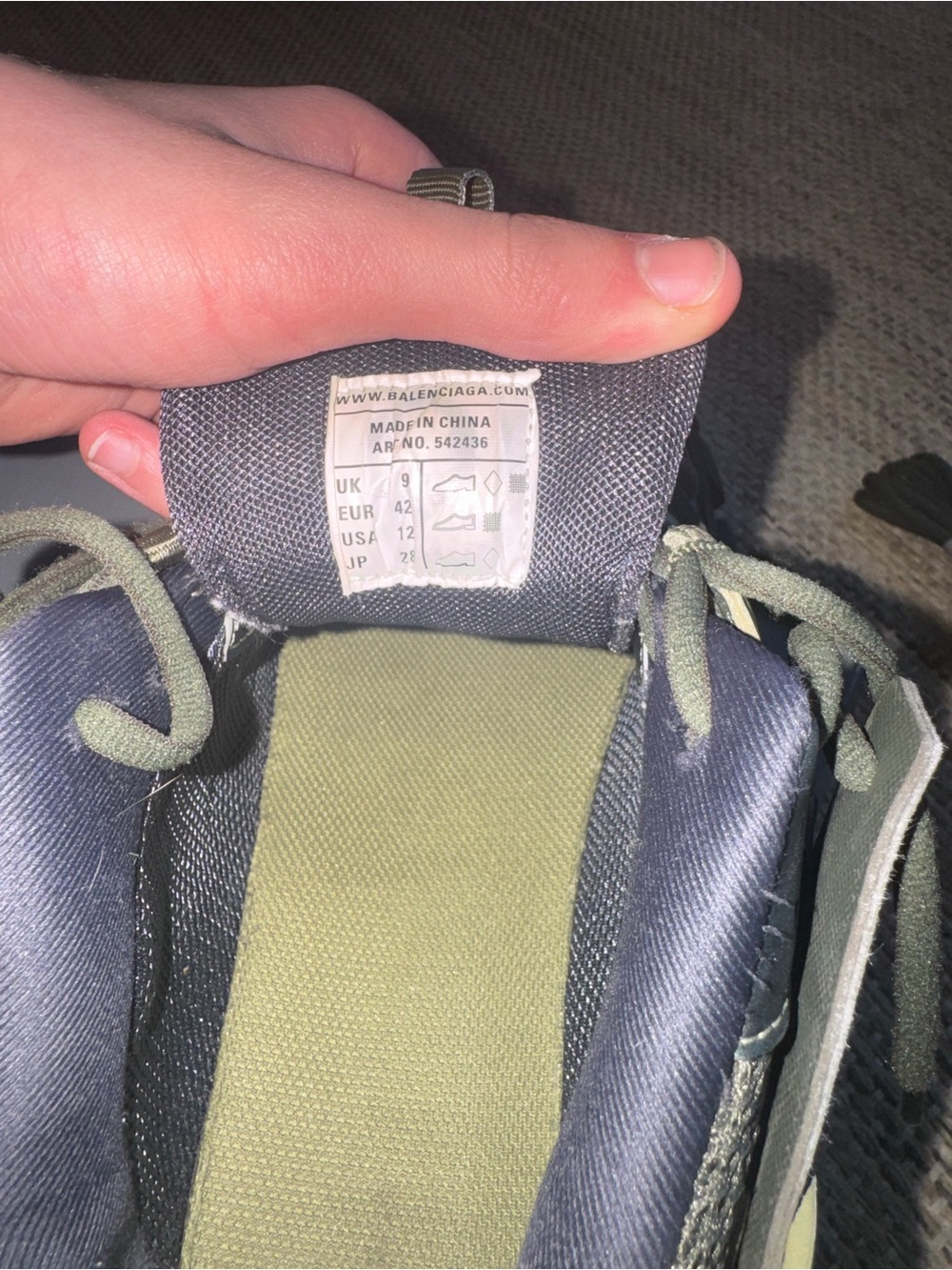 Balenciaga Men's Green & Blue Track Sneakers - Picture 7 of 12